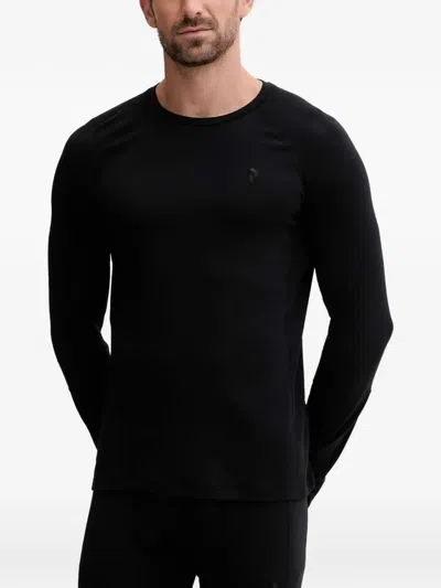 Peak Performance Raglan-sleeve Base-layer T-shirt In Black