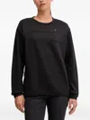 Peak Performance Textured Long-sleeve Sweatshirt In Black