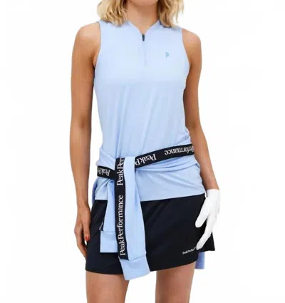 Peak Performance Turf Sleeveless Top In Amity Blue