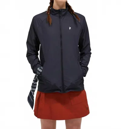 Peak Performance Windbreaker Jacket In Black