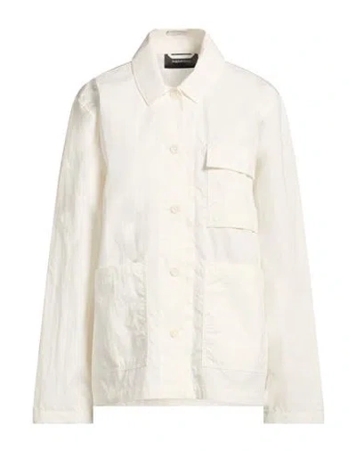 Peak Performance Woman Jacket Off White Size L Cotton, Polyamide