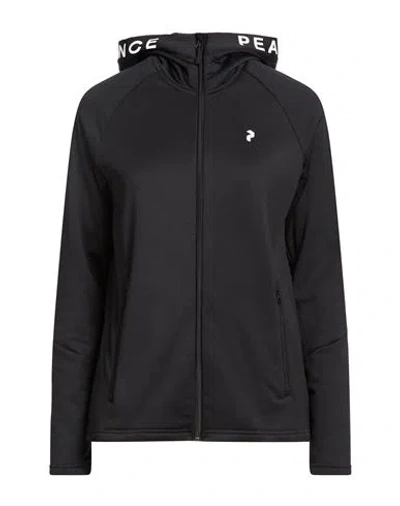 Peak Performance Woman Sweatshirt Black Size Xs Polyester, Elastane