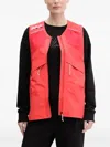 Peak Performance Zip-front Panelled Gilet In Red