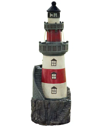 PEAKTOP PEAKTOP OUTDOOR ROTATING SOLAR POWERED LIGHT HOUSE FOUNTAIN