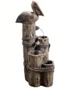 Peaktop Outdoor Trunk Fountain In Brown