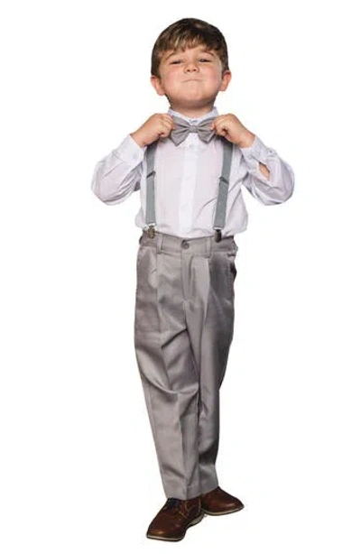 Peanut Butter Collection Kids' Barn Wedding 5-piece Suspenders Suit Set In Multi
