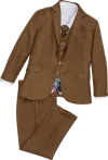 Peanut Butter Collection Slim Fit Toddler Tuxedo In Brown