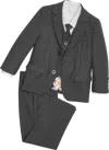 Peanut Butter Collection Slim Fit Toddler Tuxedo Charcoal - Size: Size 6 In Gray