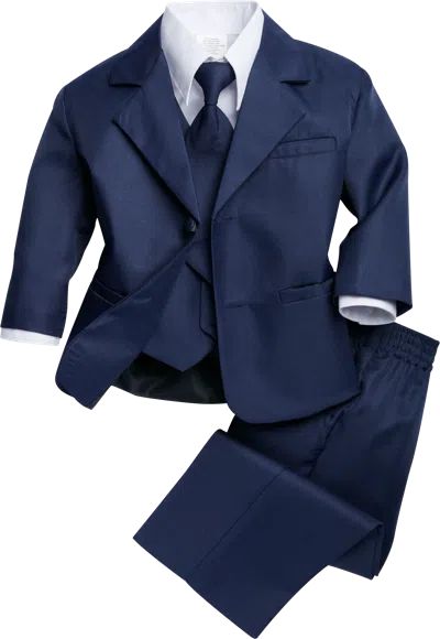 Peanut Butter Collection Toddler Tuxedo Suit Set Indigo - Size: Size 2 In Blue