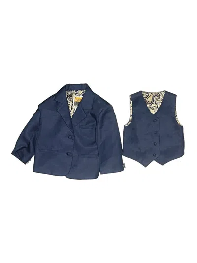 Pre-owned Peanut Butter Collection Kids' Tuxedo Vest In Blue