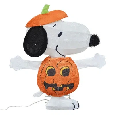 Peanuts 24 In. Prelit Snoopy In Jack-o-lantern Yard Decor In Multicolor