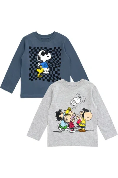 Peanuts Kids'  2-pack Long Sleeve Tees In Multi