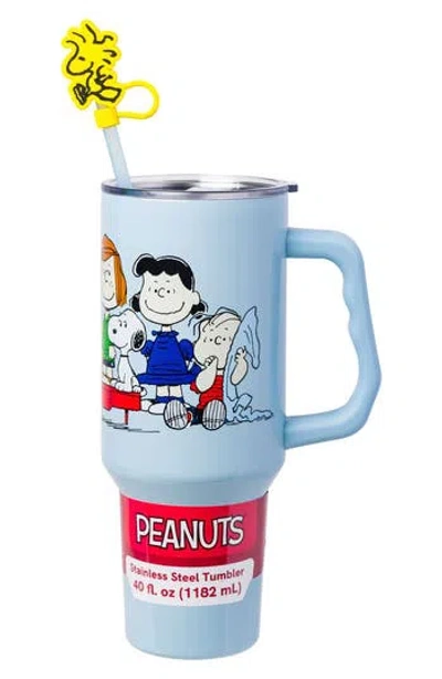 Peanuts 40-ounce Straw Tumbler In Blue