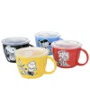 Peanuts 70th Anniversary 4pc Soup Bowl Set With Vented Lids