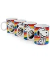 Peanuts 70th Anniversary 4pc Stoneware Mug Set