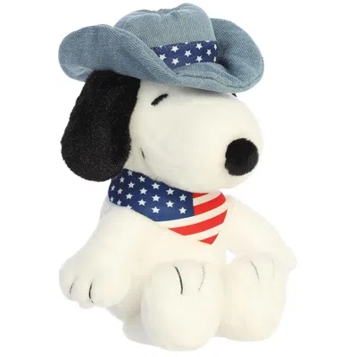 Peanuts Aurora  Americana Snoopy 8-inch Stuffed Animal Plush In White