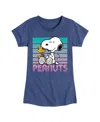 Peanuts Big Girls Snoopy Graphic Short Sleeve Tee In Blue
