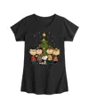 Peanuts Big Girls Snoopy Holidays Graphic Short Sleeve Tee In Black