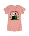 Peanuts Big Girls Snoopy Lucky To Have Ya St Patrick's Day Graphic Short Sleeve T-shirt In Pink