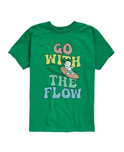Peanuts Kids' Boys' 8-20 Graphic Short-sleeve T-shirt In Green