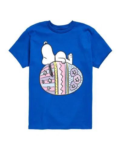 Peanuts Kids' Boys' 8-20 Snoopy Easter Egg Short-sleeve Graphic T-shirt In Blue