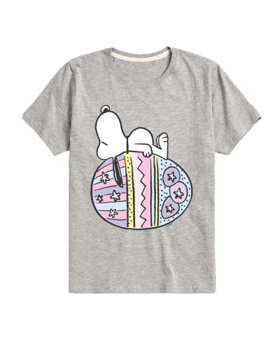 Peanuts Kids' Boys' 8-20 Snoopy Easter Egg Short-sleeve Graphic T-shirt In Gray
