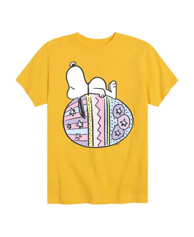Peanuts Kids' Boys' 8-20 Snoopy Easter Egg Short-sleeve Graphic T-shirt In Yellow