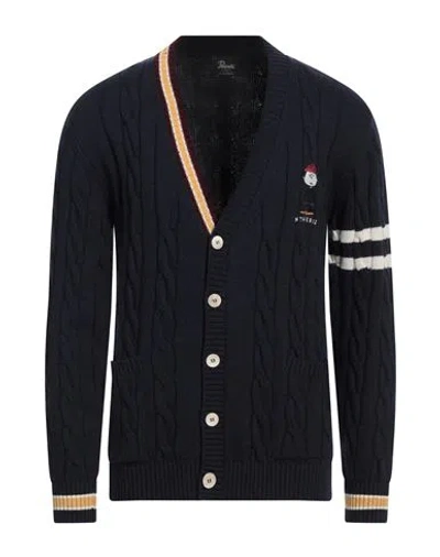 Peanuts By Schulz Man Cardigan Midnight Blue Size M Wool, Viscose, Polyamide, Cashmere