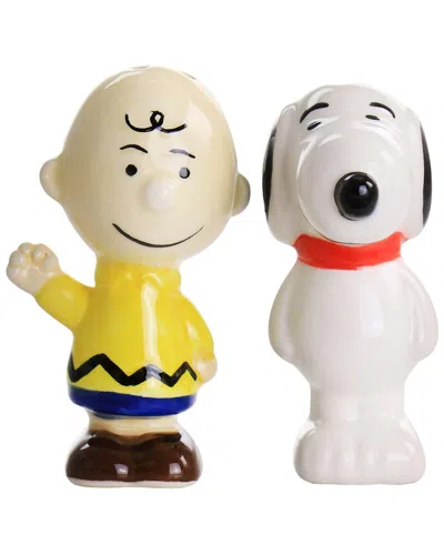 Peanuts Charlie Brown & Snoopy Figurine Salt & Pepper Shaker Set In Multi