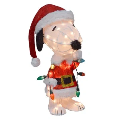 Peanuts Clear Christmas Snoopy 2 Ft. Yard Decor