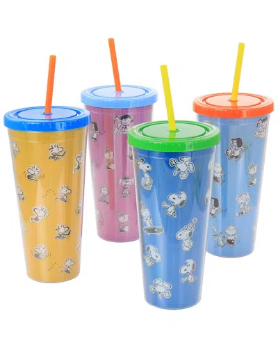 Peanuts Dnu  70th Anniversary 4pc Tumbler Set