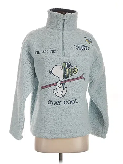 Pre-owned Peanuts Fleece Jacket In Gray
