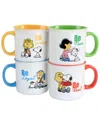 Peanuts Gentle Reminders 4pc Mug Set
