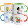 Peanuts Gentle Reminders Stoneware 4 Piece 21oz Mug Set In Multi