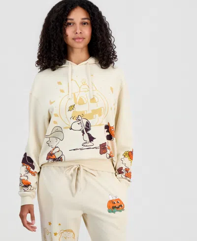 Peanuts Juniors'  Halloween Fleece Hoodie In Wood Ash