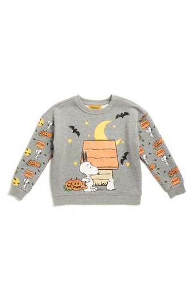 Peanuts Kids' Halloween Dog House Sweatshirt In Gray