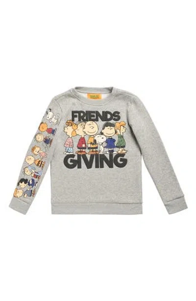 Peanuts Kids'  Friendsgiving Graphic Sweatshirt In Gray