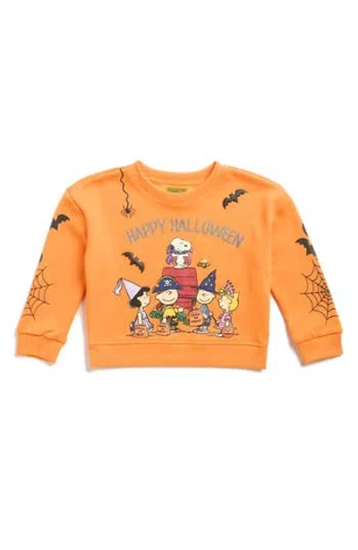 Peanuts Kids'  Happy Halloween Sweatshirt In Orange