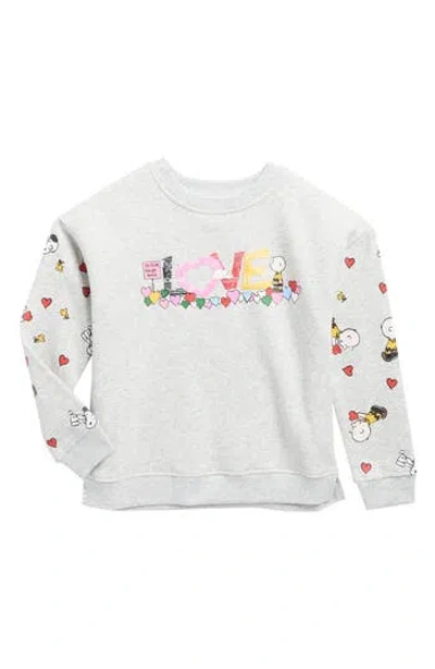 Peanuts Kids' Snoopy Hugs Sweatshirt In Gray