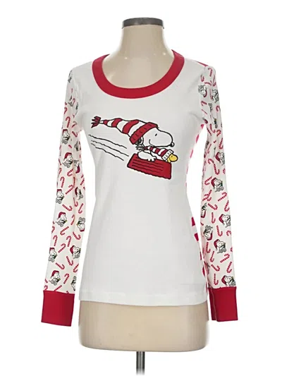 Pre-owned Peanuts Long Sleeve T-shirt In White