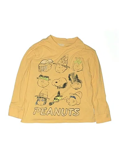 Pre-owned Peanuts Kids' Long Sleeve T-shirt In Yellow