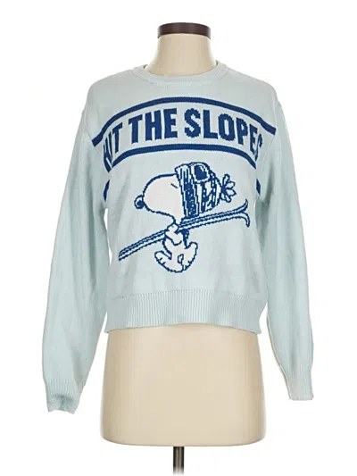 Pre-owned Peanuts Pullover Sweater In Blue
