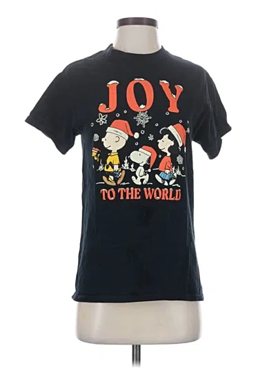 Pre-owned Peanuts Short Sleeve T-shirt In Black