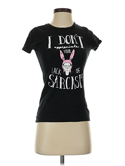 Pre-owned Peanuts Short Sleeve T-shirt In Black