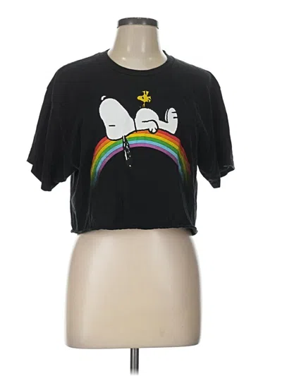 Pre-owned Peanuts Short Sleeve T-shirt In Black