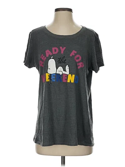 Pre-owned Peanuts Short Sleeve T-shirt In Gray