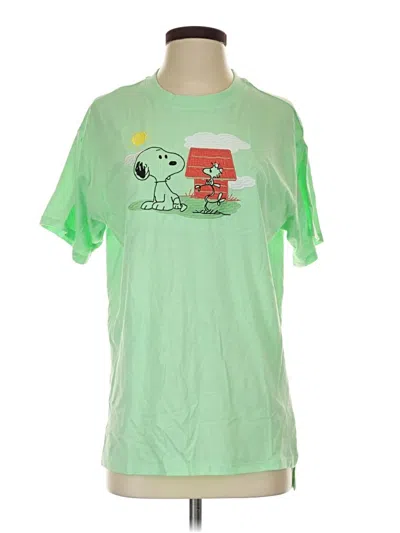 Pre-owned Peanuts Short Sleeve T-shirt In Green