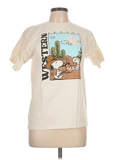 Pre-owned Peanuts Short Sleeve T-shirt In Ivory