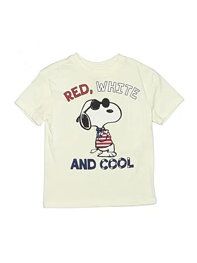 Pre-owned Peanuts Kids' Short Sleeve T-shirt In Ivory