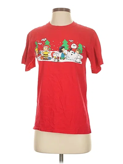 Pre-owned Peanuts Short Sleeve T-shirt In Red
